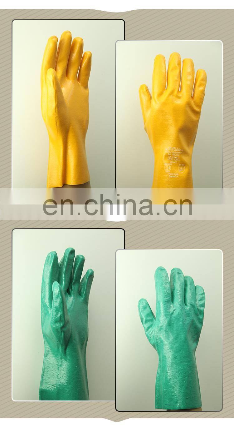 Eldiven/Yellow Nitrile Coated Gloves With Knit Wrist
