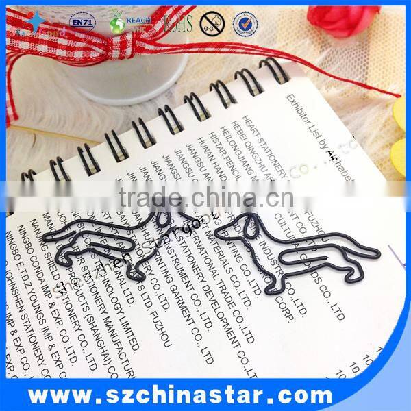 Mini dog shape paper clip PET coated PMS color