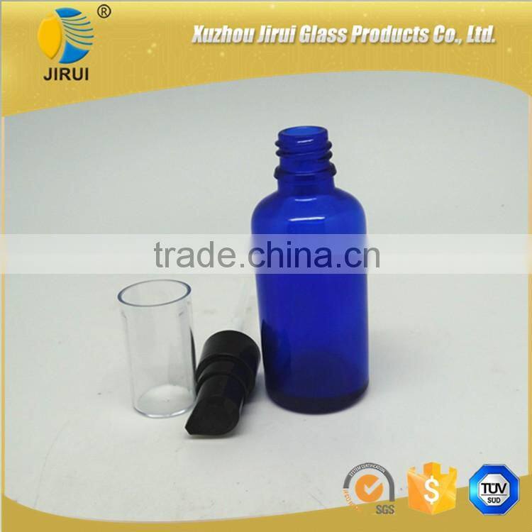 50ml blue lotion glass bottle with pump