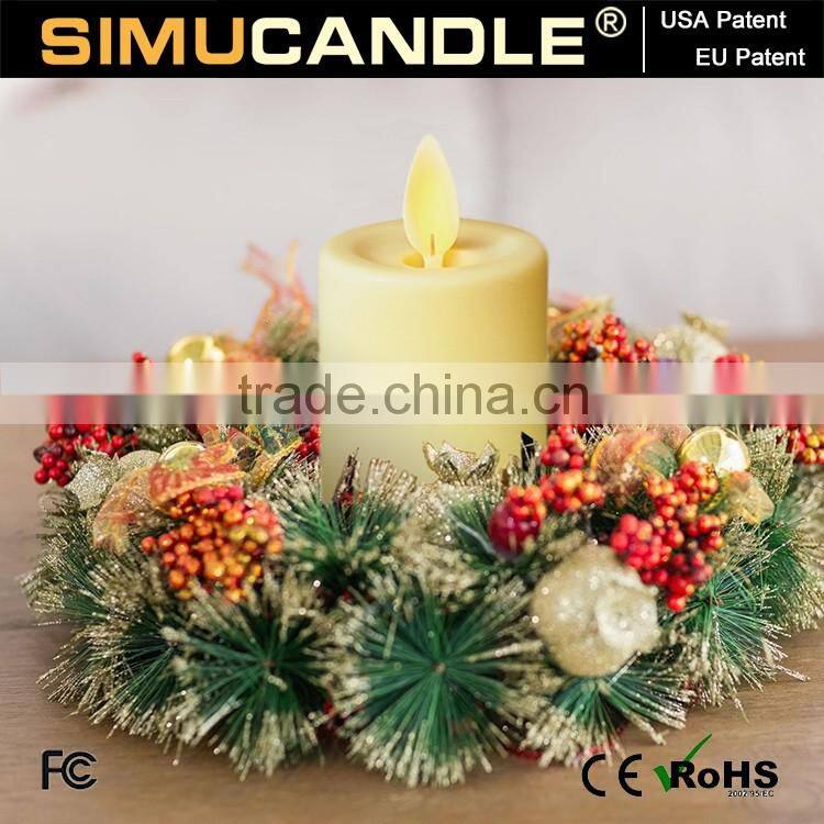 Simulated Flame Votive candle with timer and USA&EU patent