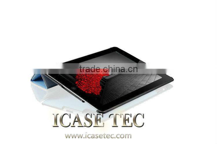 2015 Wholesale China New ultra thin pu leather stand case Durable unique design standing pu leather book case for ipad 2 3 4