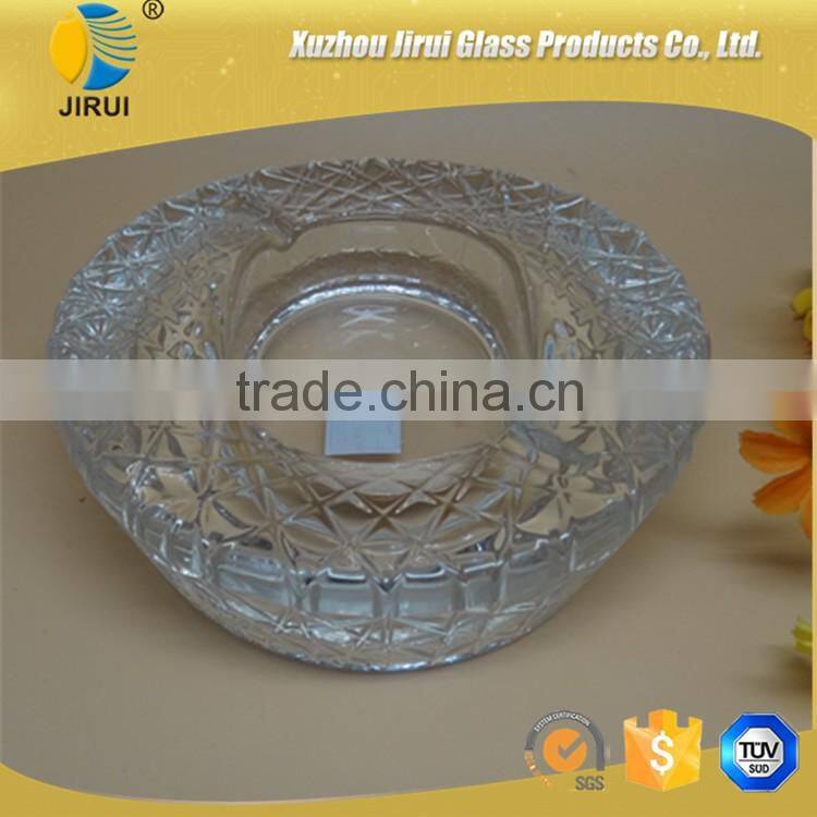 Unique Engraved Crystal Glass Ashtray