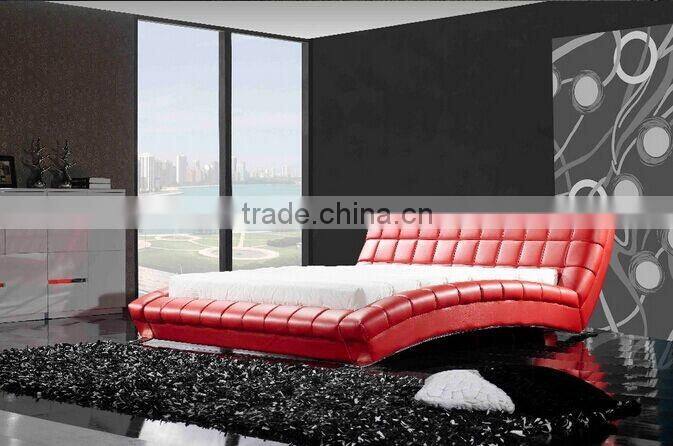 Muses 2016 bed leather bed modern bed bedroom furniture in China