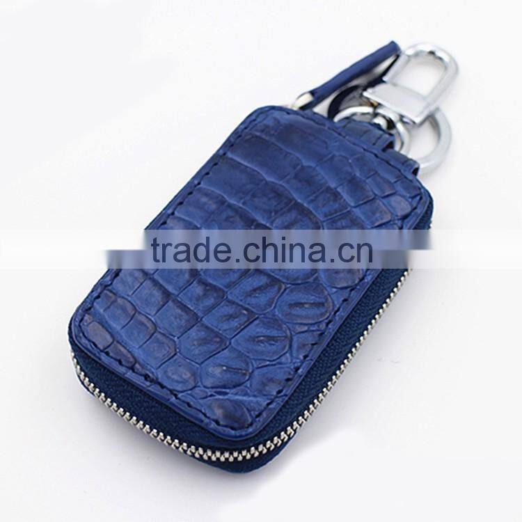 Guangzhou High Quality Luxury Crocodile Skin Leather Car Key Case Key Holder for Men or Women