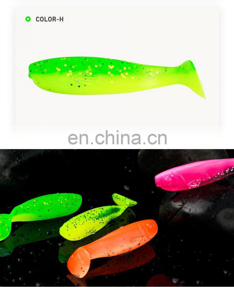 JOHNCOO Small Realistic Double Color 45mm 2g Fishing Soft Bait 10pieces Bag