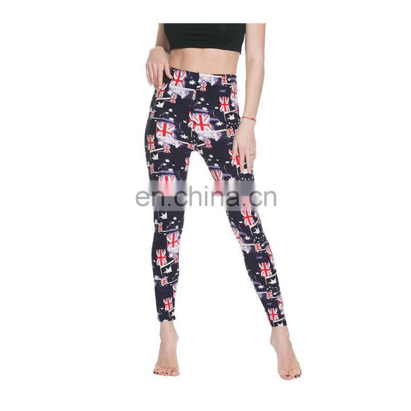 Women Leggings High Waist Cartoon Comic Beauty Print Trousers Soft Female Casual Elastic Pant lagging