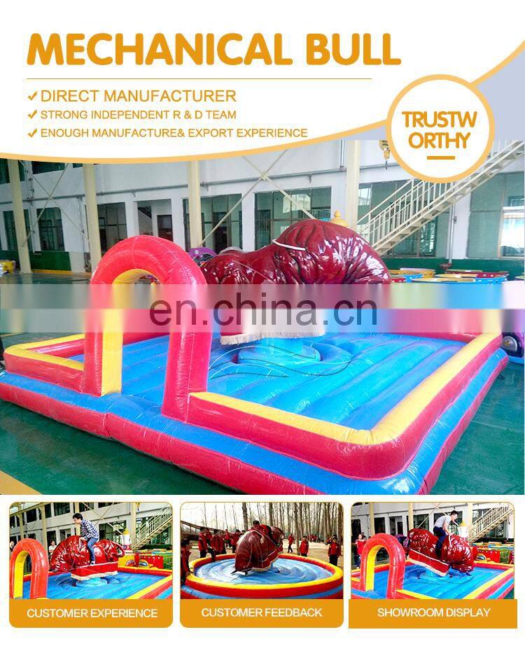 Best factory price kids and adult game inflatable mechanical bull riding machine for sale
