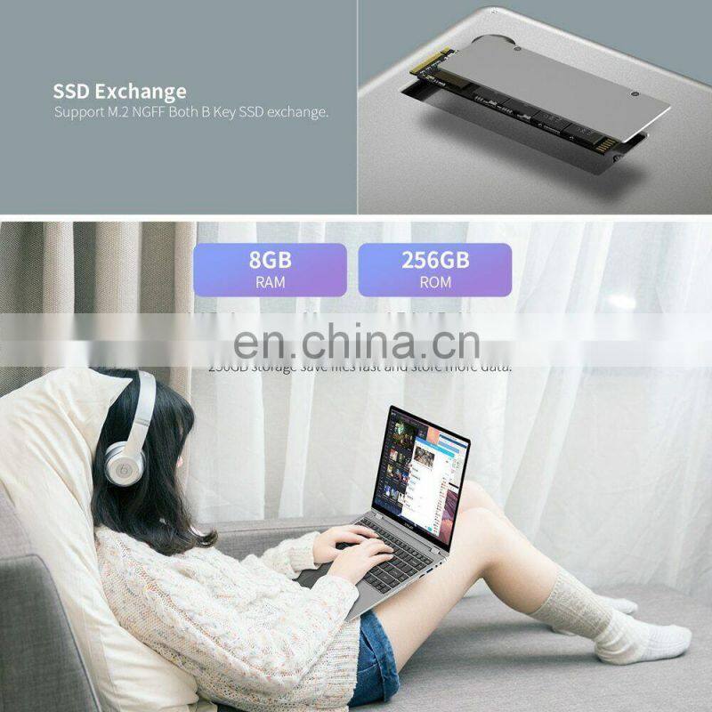 Teclast F6 Plus Laptop 13.3" IPS 360 Rotating Touch Screen Intel Gemini Lake N4100 Quad Core 8GB RAM 256GB SSD Win10 Notebook PC