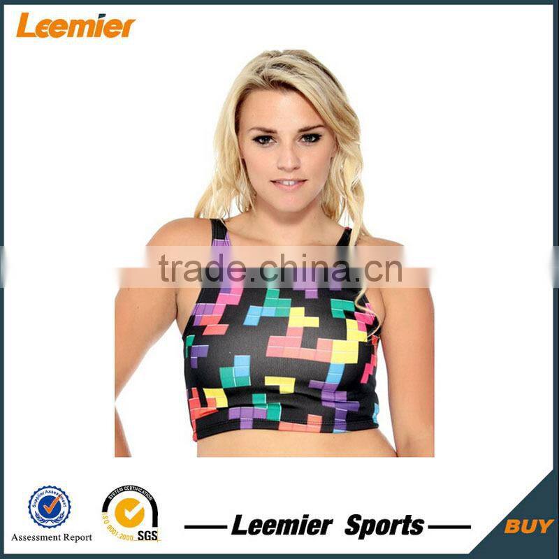 Custom screen printing logo 100% cotton fabric gym fitness singlet