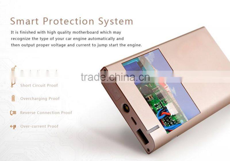 Aluminum case car jump starter,car jump starter for motorbike , e power multi-function jump starter for 12v car