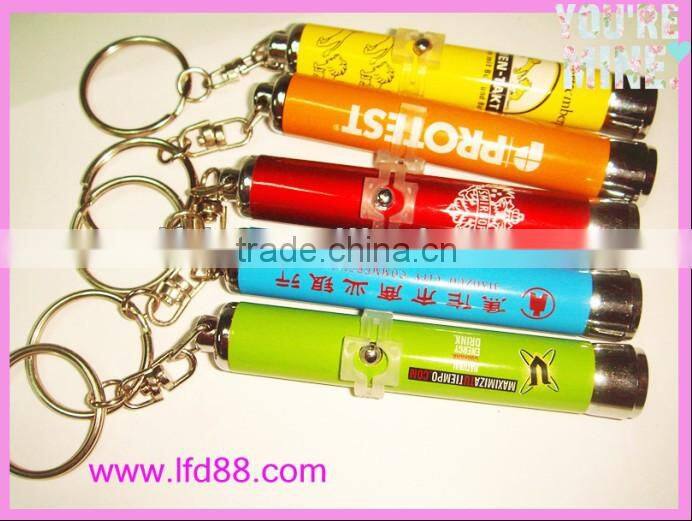 led logo projector torch keychain , logo projector key ring , promotional item led torch key light