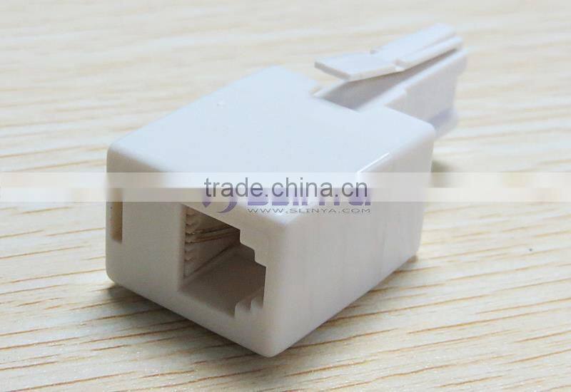 US RJ11 Telephone Socket to UK BT Plug Telephone Adapter