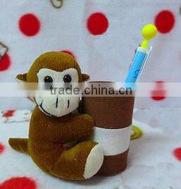 Custom Plush brush pot/animals Cartoon brush pot