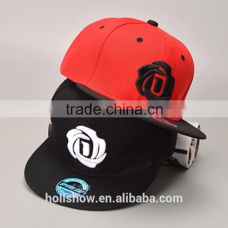 New Hot Basketball Star Flower Rose Embroidery Men Women Flat Cap Snapback