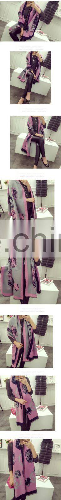 HOT New Arrival Fashion Cute Cartoon Cat Knitting Warm Acrylic Tassel Brand Pashmina Scarf for Women