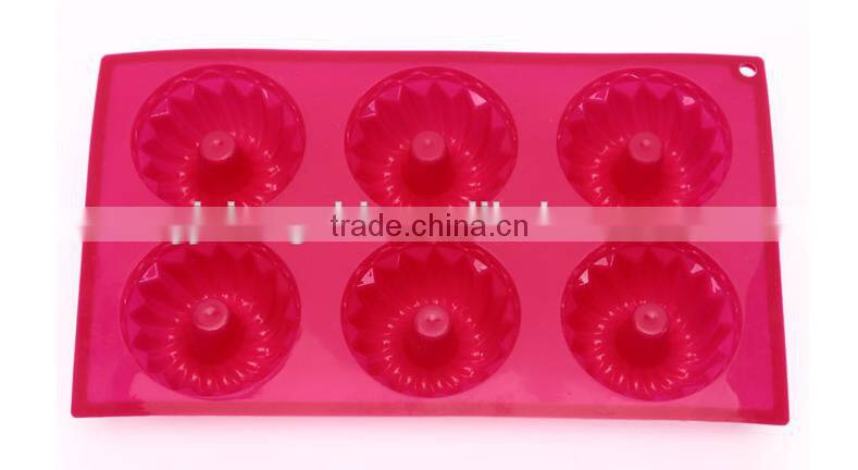 Hot sale food grade FDA and LFGB 9 hole shell shape colorful silicone oven cake mold