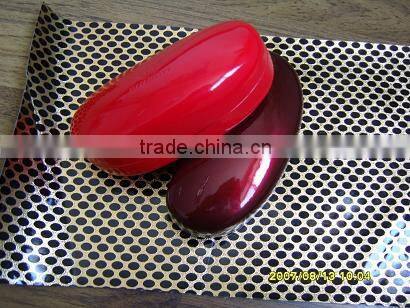 purple metal pu contact lens case