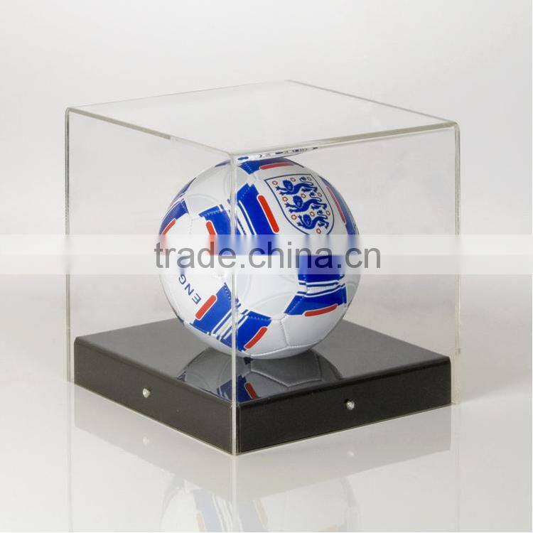 High Quality Clear Acrylic Football Dustproof Display Case