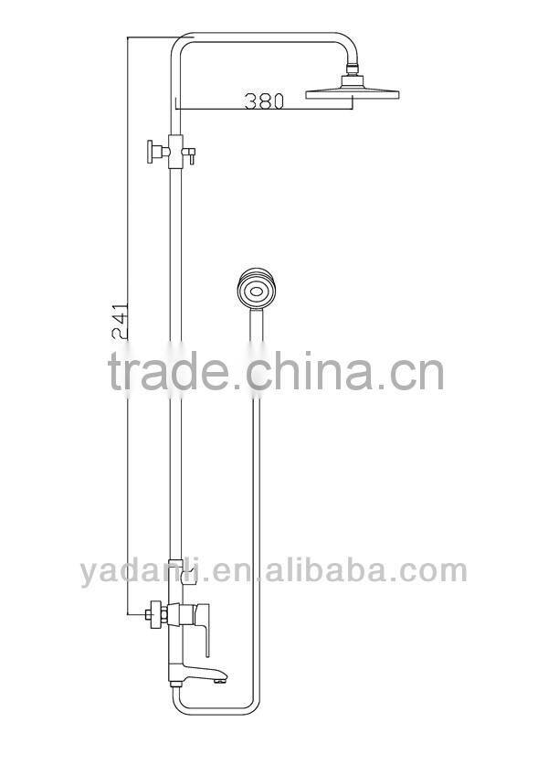 chrome rain shower faucet with single handle -9109