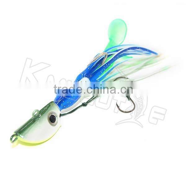 Chentilly CHLP27 OEM ODM packing lead head jigs with soft plastic skirts body fishing lure