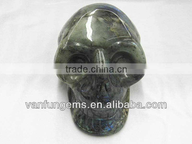 Wholesale Natural Labradorite Carving Skull