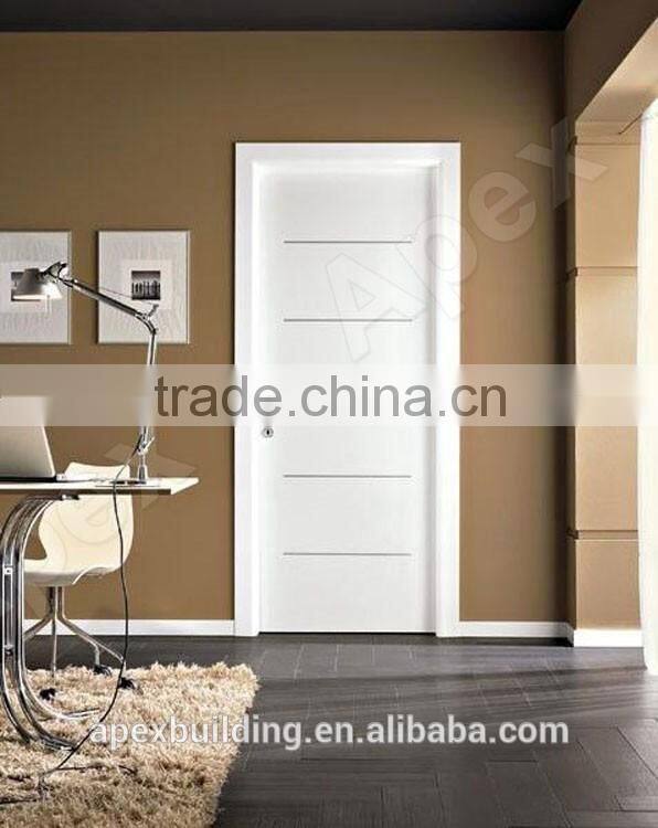White primed PVC door panel veneer door flush doors design
