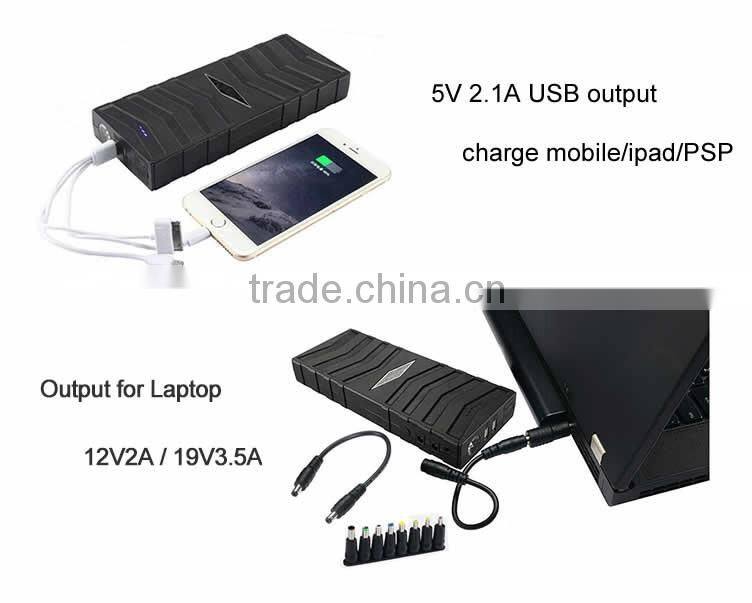 SUNPOW battery booster pack 18,000mAh portable 12V gasoline and diesel car battery charger jump starter