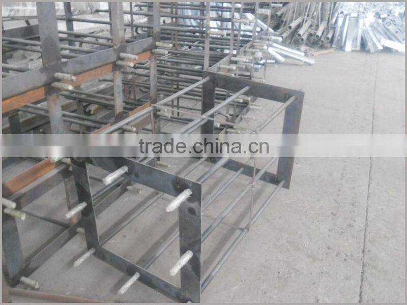 Black steel pole anchor