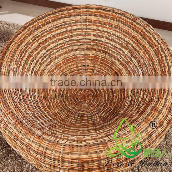 Natural Rattan Cane Wicker Round Lounge Sofa Chair