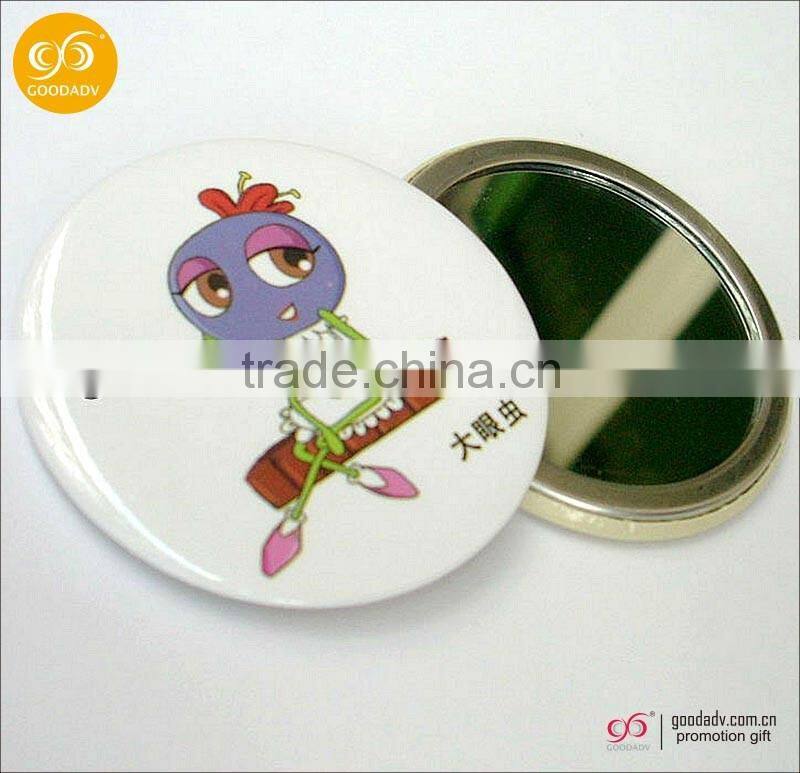 2016 Hot selling personal delicate designed beautiful tin hand mirror/gift Mirror