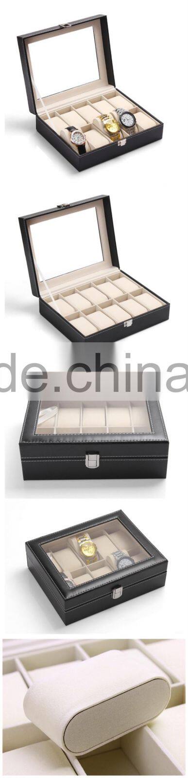 Custom new product pu leather watch packaging box