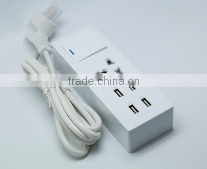 Switch Power Socket with 4 USB Ports