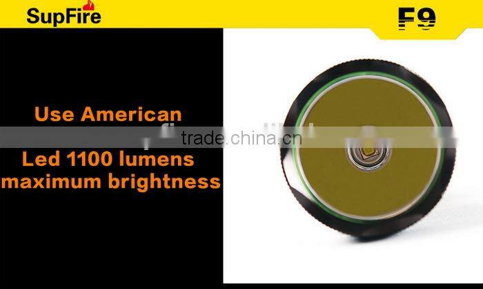 1100 High Lumens Supfire F9 CREE XML U2 Professional Camping LED Torch