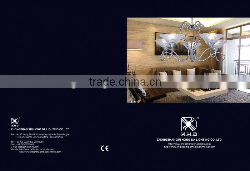 Modern fancy design red glass pendant light for home decoration