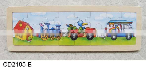Hot sale educational wooden toys plane puzzle