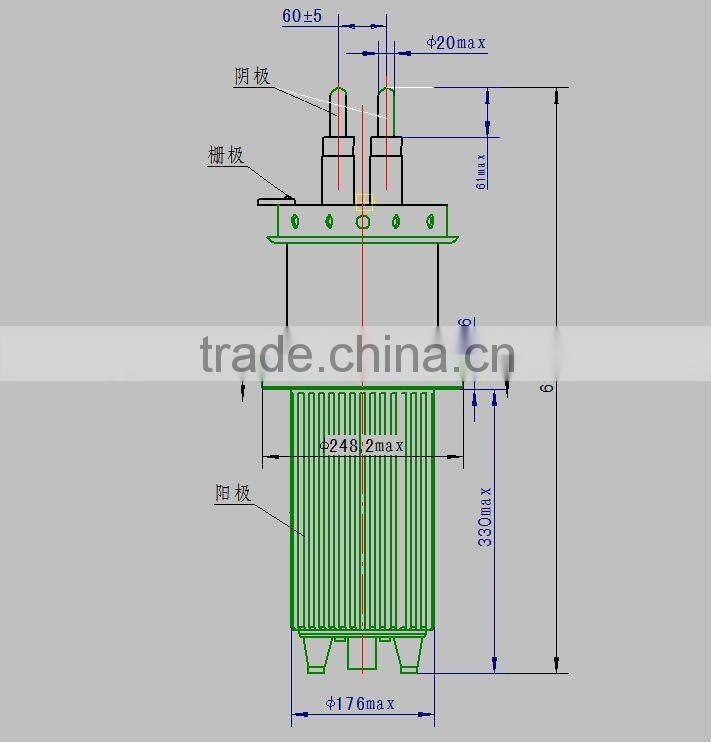 200KW Electron tube FU-954S high power rf transistor