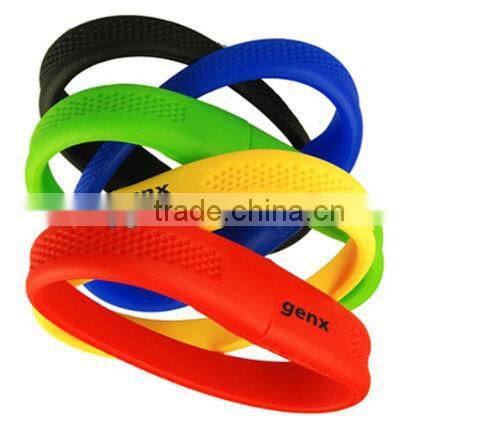 Cheap Silicone Flash Drive USB Bracelet with Free Sample