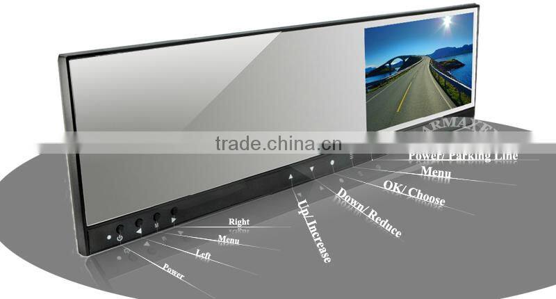 Hot sell cool HD 4.3 inch 800X400 car dvr rear view mirror