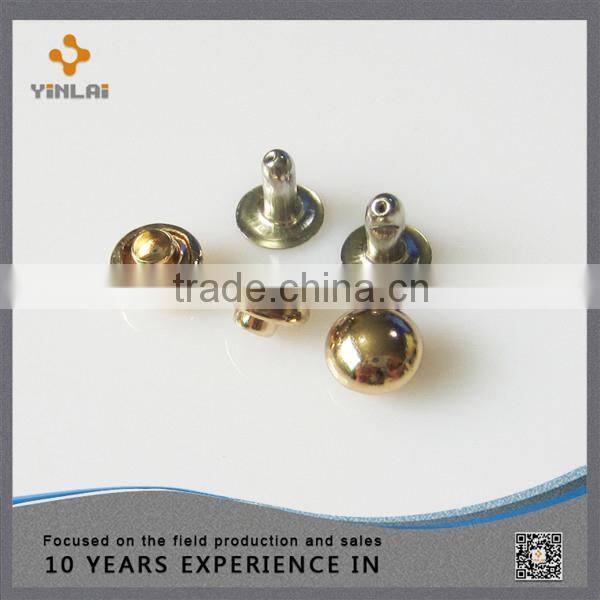 Classic metal double cap rivet