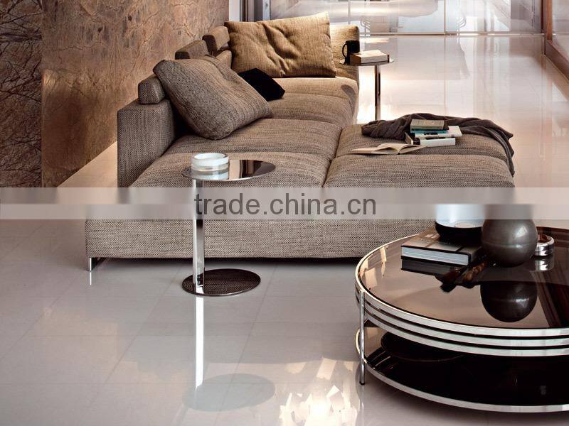 2 layer glass coffee table, round coffee table, Ula coffee table CT-012