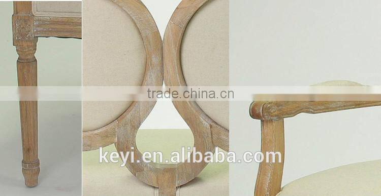 Hand carved wooden sofa classic french style wooden sofa(CH-206-Oak)