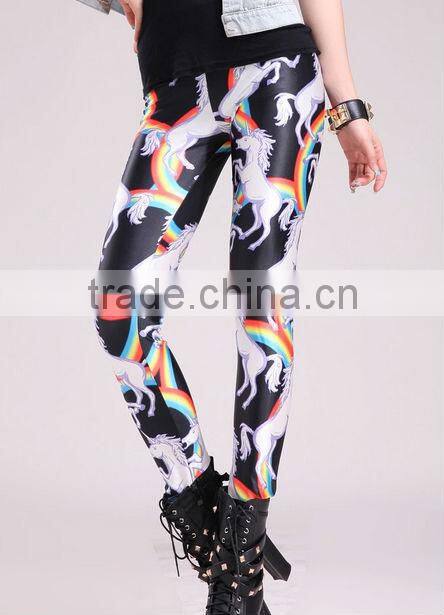 2014 Fashion Digital Printing Stretch Spandex Sexy Women Leggins