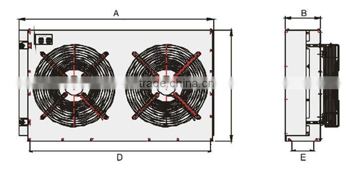 Refrigeration Condenser with Fan Motor