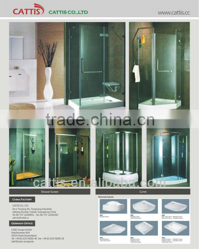 Clear tempered glass shower enclosure Y009 6-8mm