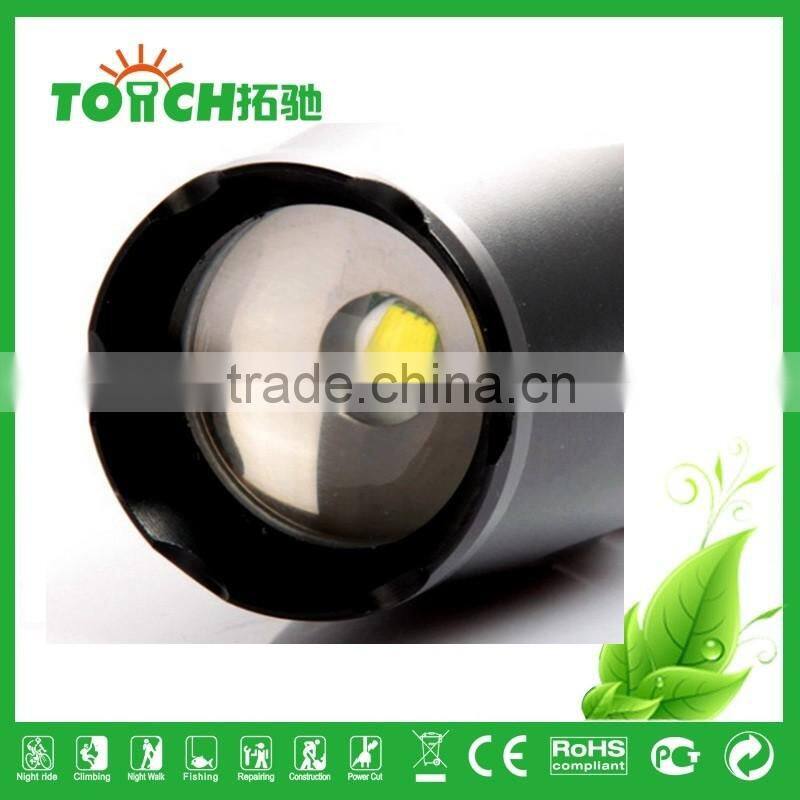 T6 super bright LED flashlight zoomable LED flashlight CE EMC ROHS FCC
