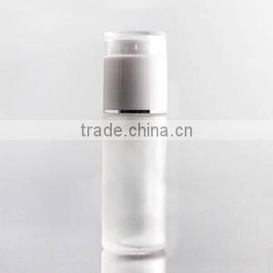 acrylic glass lotion bottle with white press pump guanghzou manufacturer