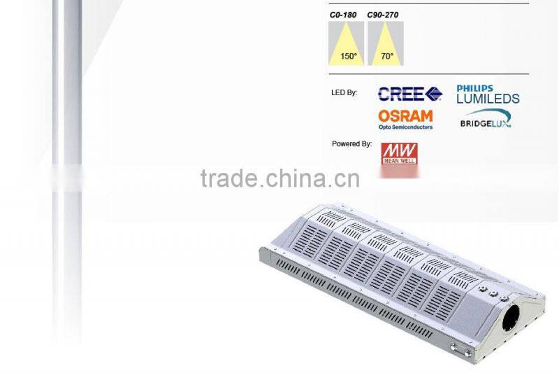 Lens Kit for Different Beam Angle 100-140lm/W Meanwell Driver 5 Years Warranty CE Rohs Approved 240W High Power LED Street Light