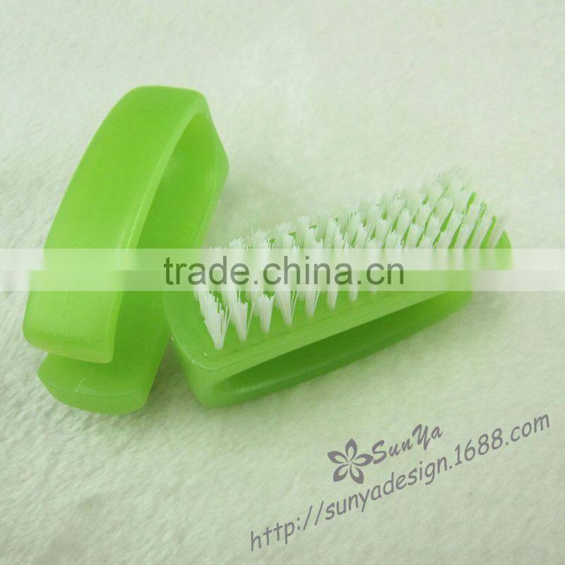 Big size plastic nail brush with pumice stone