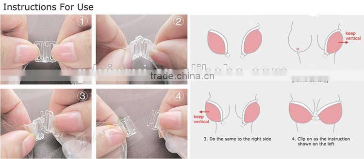 High Quality Transparent Silicon Gel Bra Mature White Lace Wedding Bra