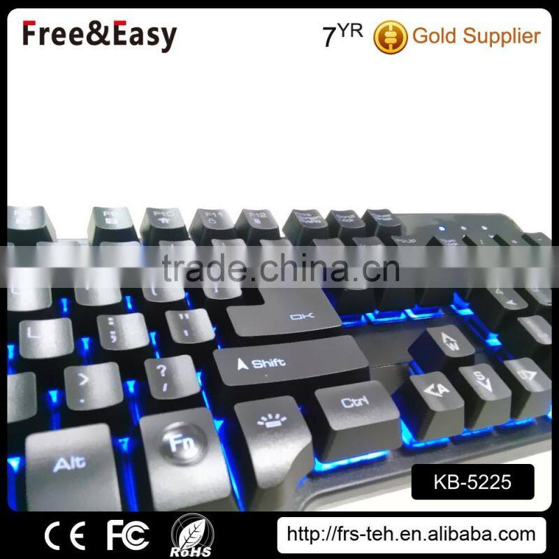 Factory wholesale price led backlight RGB USB wired gamer keyboard